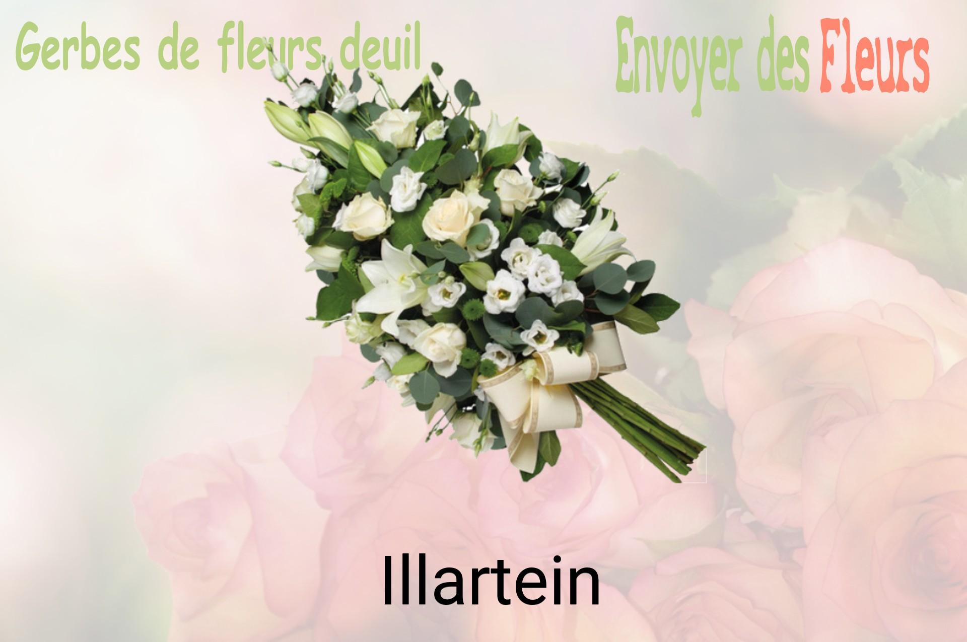 Gerbe de fleurs de deuil livrée à Illartein